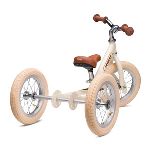 Hippychick Trybike Steel Balance Trike Matte – Vintage Cream